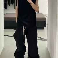 Rick Owens versatile small neckline vest sleeveless shoulder T-shirt