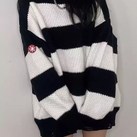 CAVEMPT Panda Stripe Hole Sweater