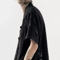 Just Don Lace Layer Collar Shirt