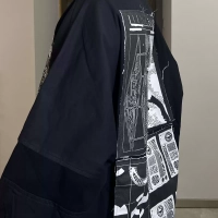 CAV EMPT retro patch fringe jacket