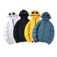 C.P. COMPANY Diagonal Raised Fleece Goggle Hoodie