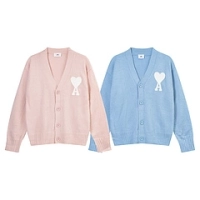 AMI PARIS Off White Ami De Coeur Cardigan