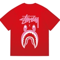 BAPE × stussy ILL COLLABORATION Shark T-shirt