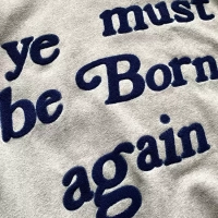 Arnodefrance ye must be born again towel embroidery hoodie