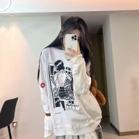 LIFE CAVEMPT cartoon women&#039;s print sweatshirt