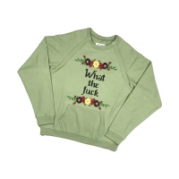 maison margiela green embroidery loose sweater