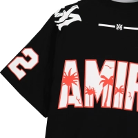 Amiri Oversized 22 Football T-shirt in Cotton