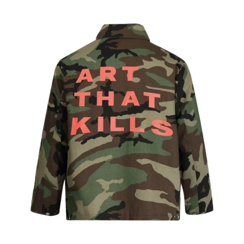 Gallery Dept Alphabet Logo Print Camo Zip Jacket