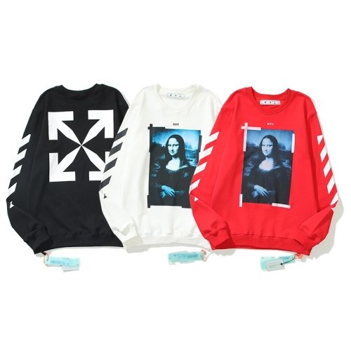 OFF-WHITE Blue Monalisa Slim Crewneck