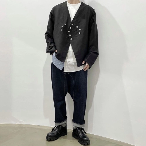 Namacheko Skaftbladen Snap Up Linen Jacket