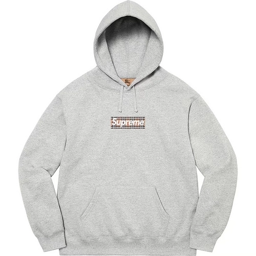 Supreme Burberry Box Logo Hooded Sweatshirt