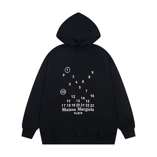 Mm6 Logo embroidery hoodie