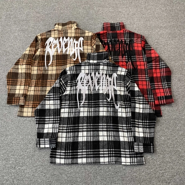 Revenge embroidered flannel Jacket