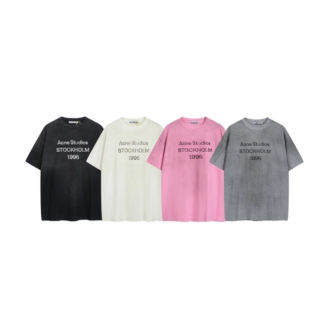 Acne Studios Faded Logo Short Sleeve T-shirt