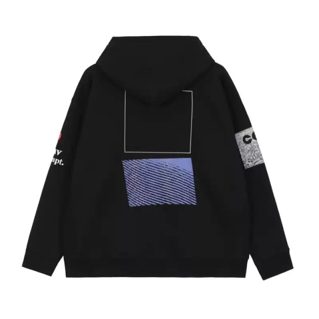 Cav Empt 3M reflective print embroidery hooded sweatshirt zip-up