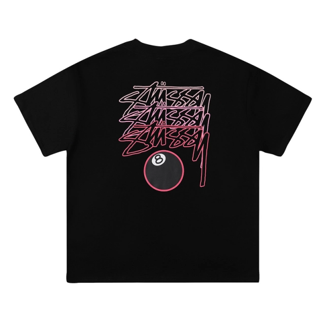 Stüssy Classic Black 8 Print Tee