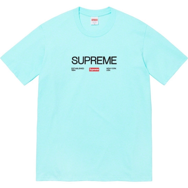 Supreme 21FW Est. 1994 Tee Letter Small Logo Short Sleeve T-Shirt