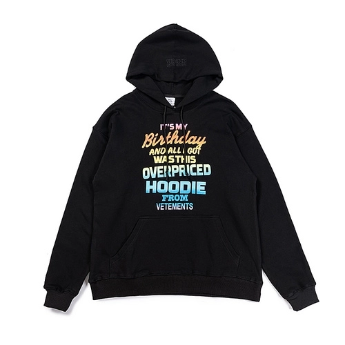 Vetements Women Overpriced Birthday Hoodie