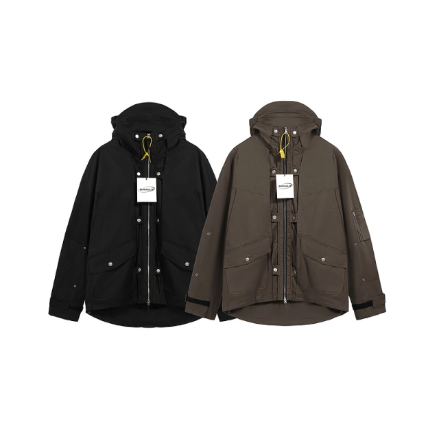 Grailz Deconstructed Functional Patchwork Hooded Jacket