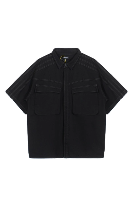 Far archive Heavy Work Turn-down Collar Double Pocket Shirt