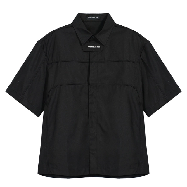 Grailz Deconstructed Functional Padded Shoulder Short Sleeve Shirt Jacket