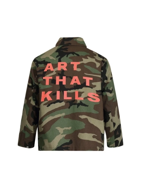 Gallery Dept Alphabet Logo Print Camo Zip Jacket