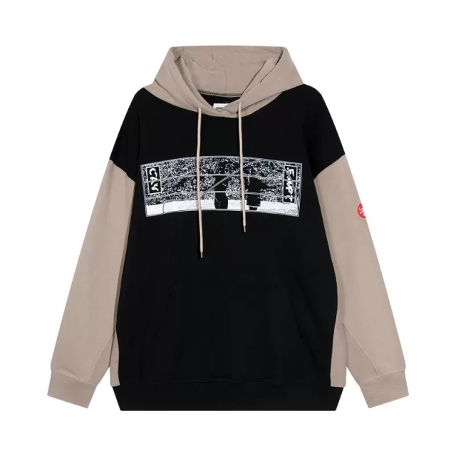 CAVEMPT 23SS patchwork hooded sweatshirt