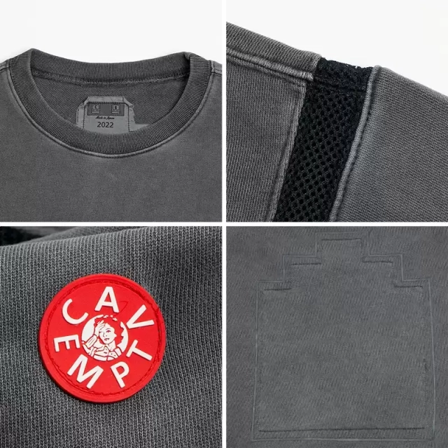 Cav empt 500g Embroidered Depart Crew Sweat