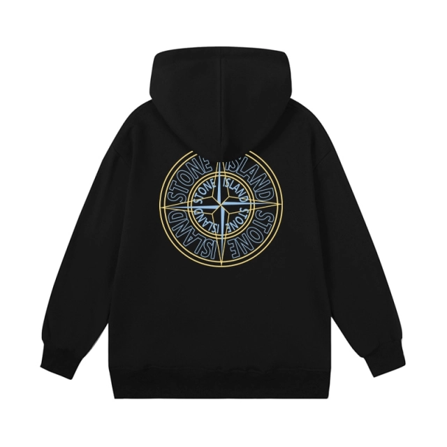 Stone Island logo hoodie