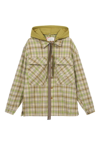 Maison Margiela Detachable Hood Plaid Jacket