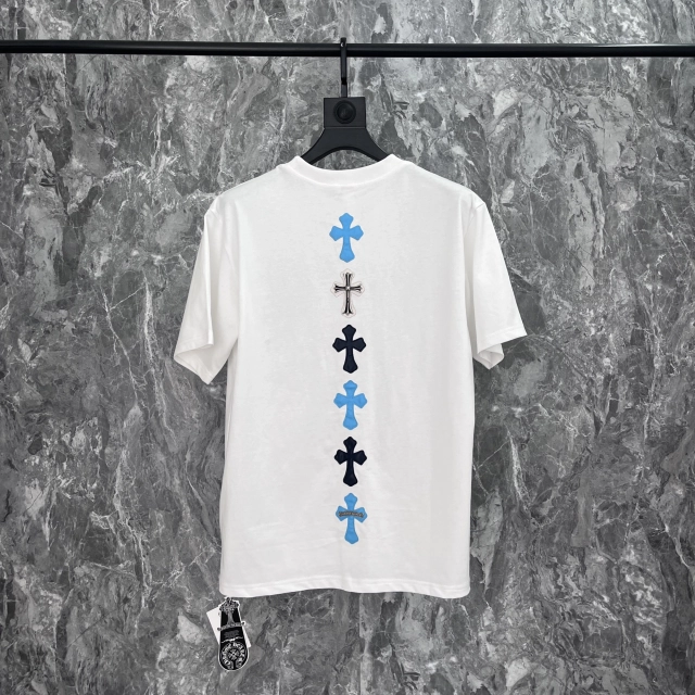 chrome-hearts-mutli-blue-cross-t-shirt