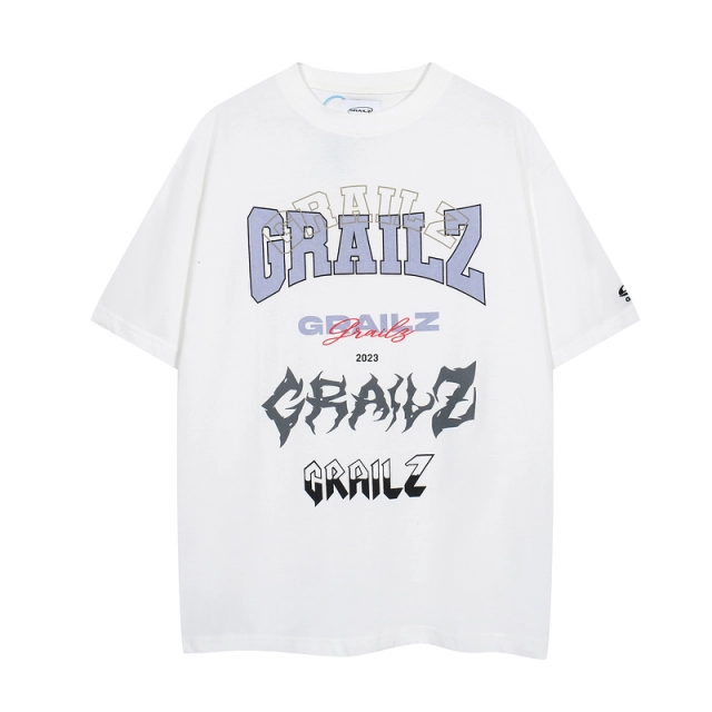 Grailz 23SS Overlapping Letter Multi Logo Print T-Shirt