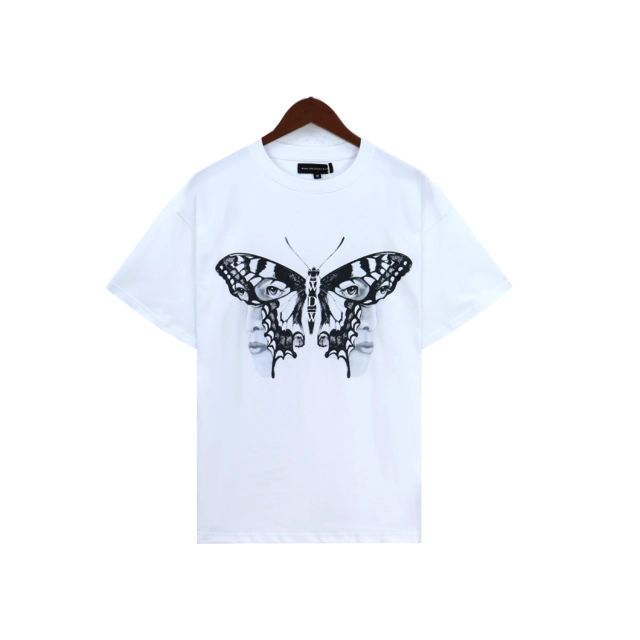 Who Decides War Butterfly Print Short Sleeve T-Shirt