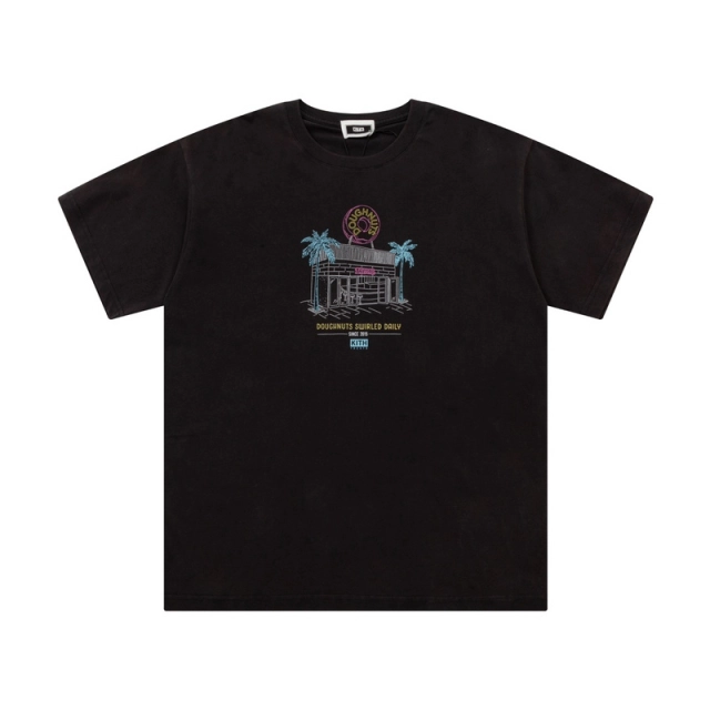 KITH Donut II Tee Store Limited Foam Print Loose Short Sleeve