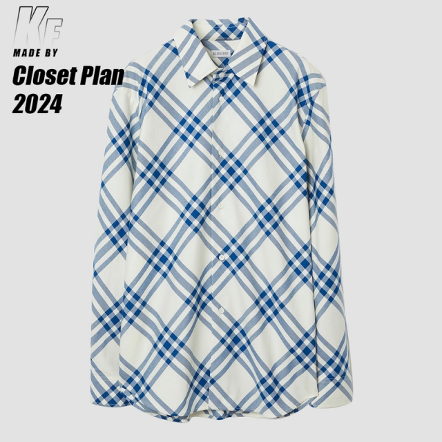 Burberry Blue Plaid Shirt