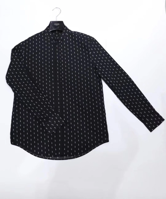 Saint Laurent Collarless Long Sleeve Shirt