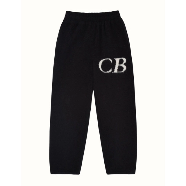 Cole Buxton Niche Minimalist Logo Jacquard Loose Knit Pants