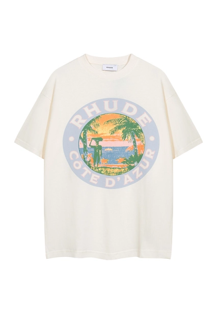 RHUDE Coastal Sunset Poster T-Shirt