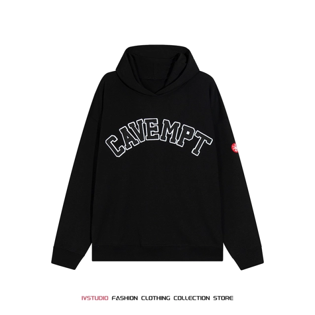 CAVEMPT patch embroidered LOGO slogan versatile hoodie