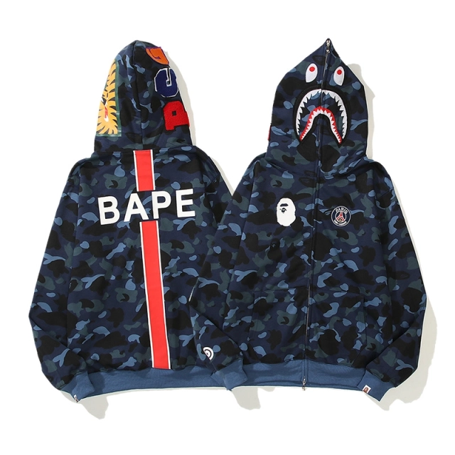 BAPE X Psg Shark Full Zip Hoodie