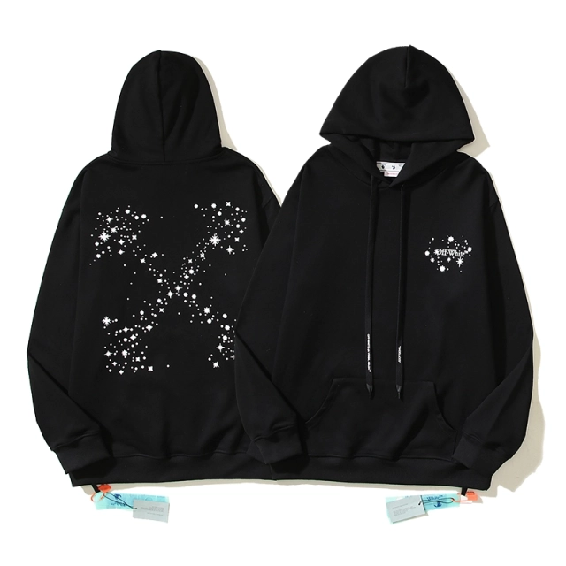 Off-White Bling Star Arrow-motif cotton hoodie