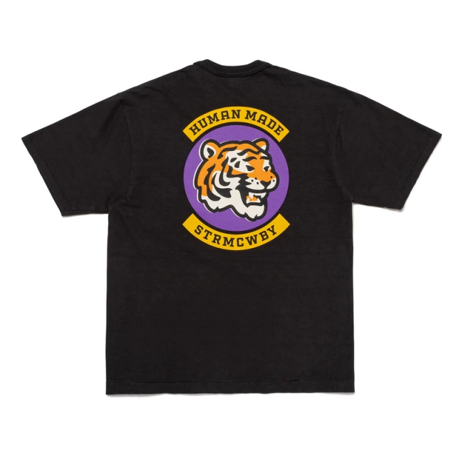 Human Made Classic English Logo Tiger Back Print T-Shirt