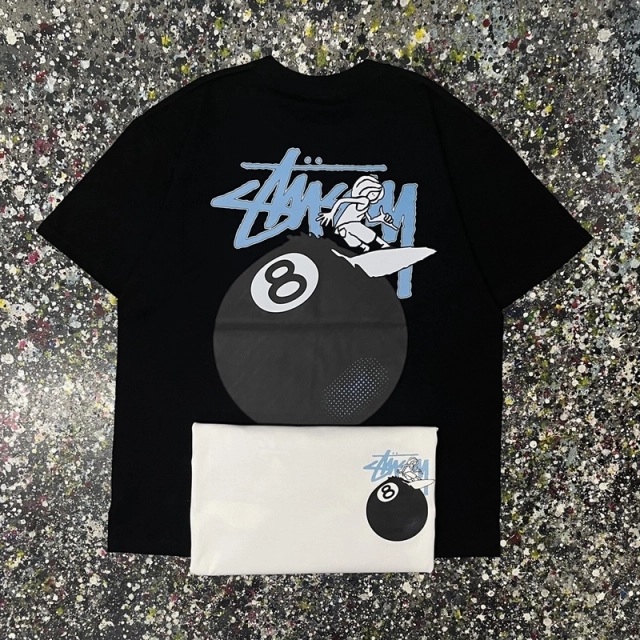 Stüssy Black 8 Print Tee