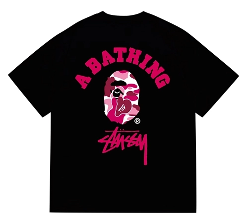 Bape x Stüssy Pink Tee