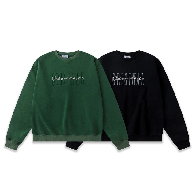 Vetements ORIGINAL Embroidered Crew Neck Sweatshirt