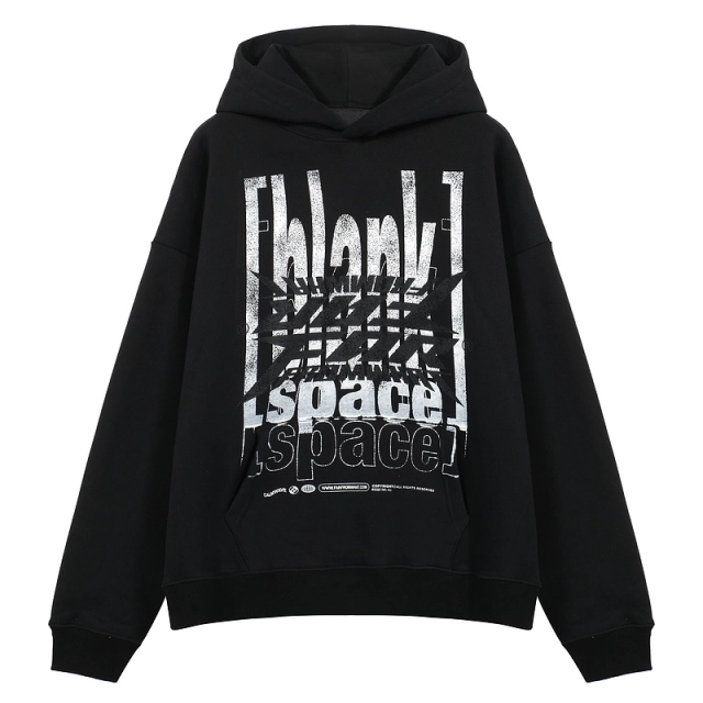 Far archive Flash Limited Letter Print Hooded Sweatshirt