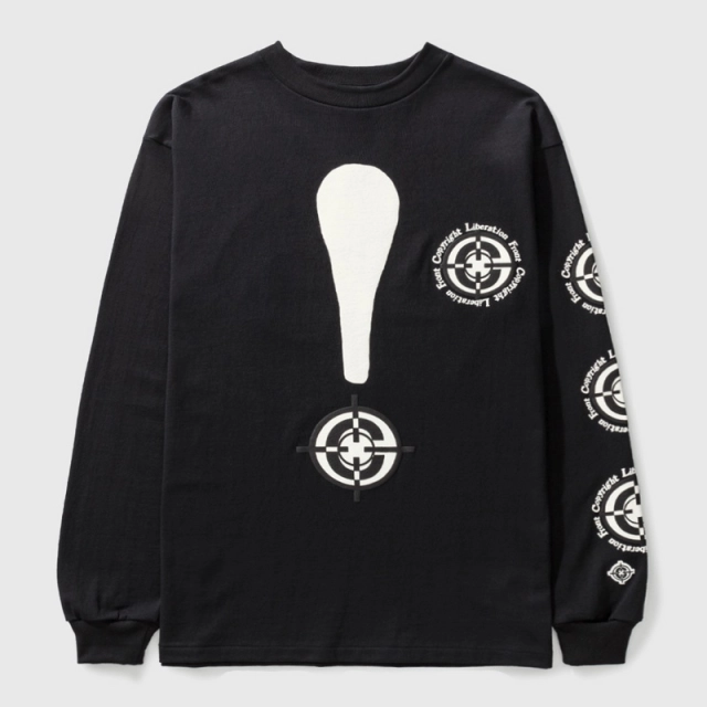 READYMADE Target LS Tee 3D Foam Exclamation Logo Print Long Sleeve T-shirt