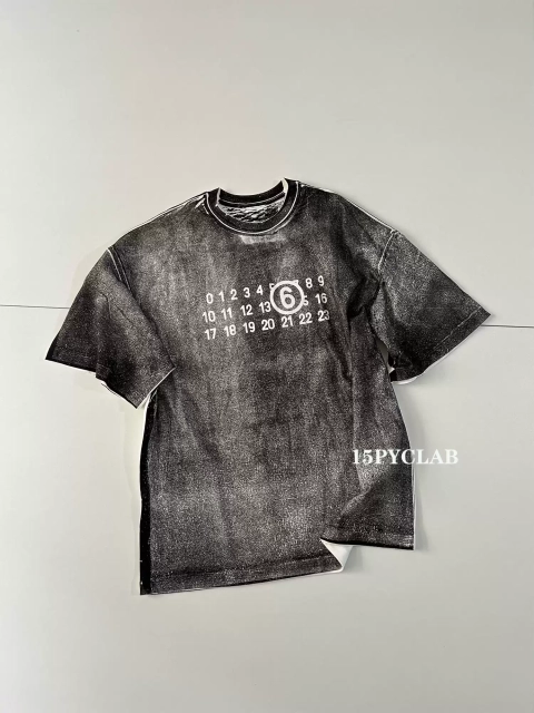 MM6 MAISON MARGIELA M6  digital printing short sleeve shirt