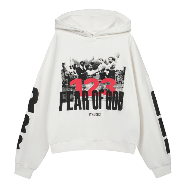 Fear of God Letter Print Hooded Sweatshirt