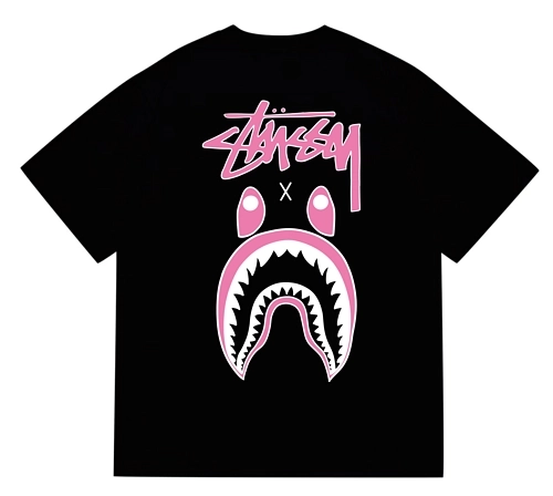 BAPE × stussy ILL COLLABORATION Shark T-shirt